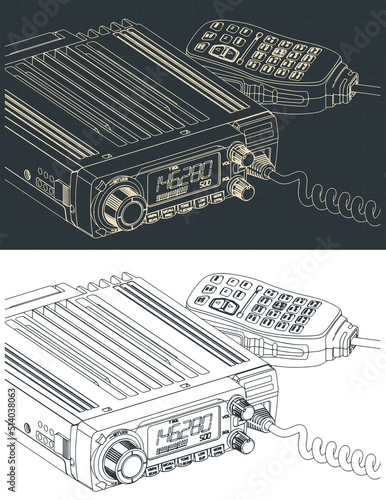 VHF and UHF transceiver close-up