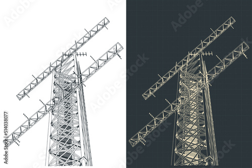 Antenna tower illustrations
