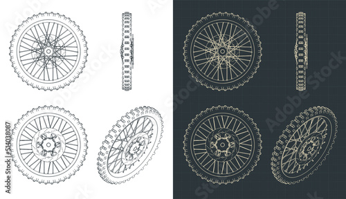 Dirt bike front wheel blueprints