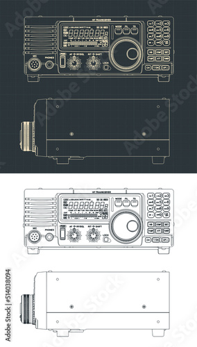 HF transceiver blueprints