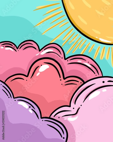 illustration background pattern bright colors - wallpaper 