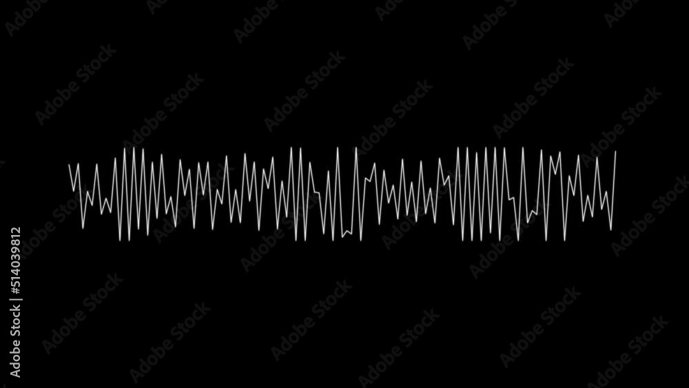 Audio waves visualizer. Music waves oscillate. Digital Sound wave or