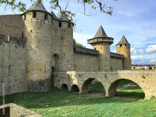 Ancient fortified city of Carcassonne in France