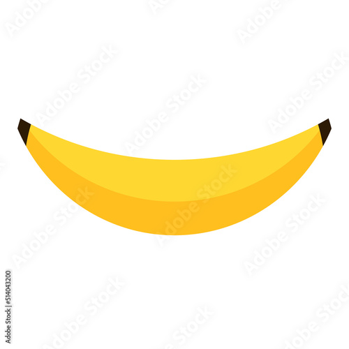 Banana cartoon vector. Banana on white background.