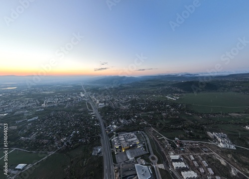 Aerial view of the city. Sofia