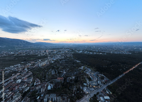 Aerial view of the city. Simeonovsko - Sofia