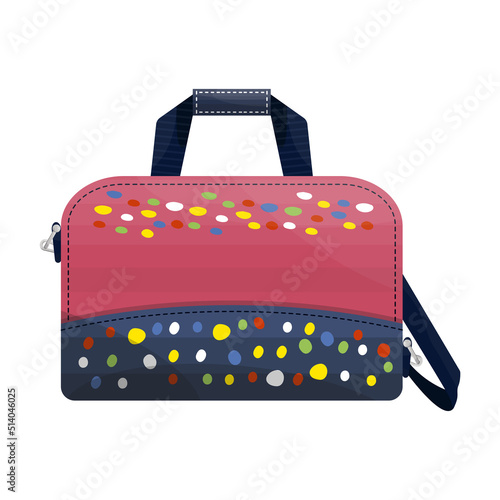 Travel bag in a realistic style.