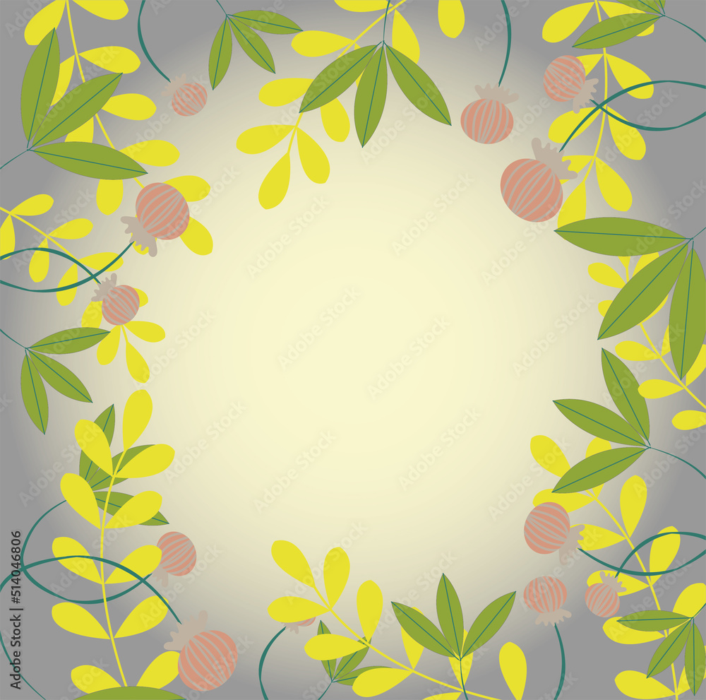 Obraz premium delicate floral and plant print