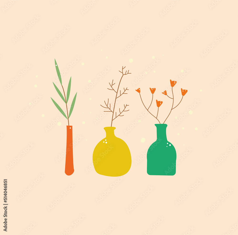 a variety of flowers in stylish vases a variety of flowers in stylish vases