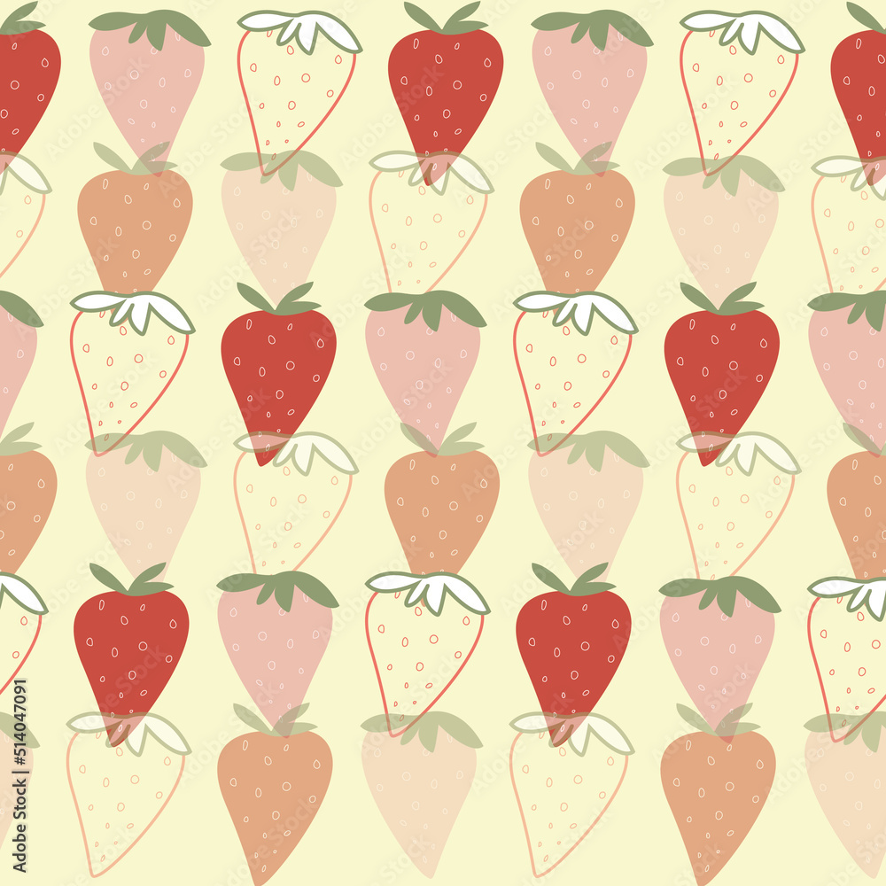 delicious summer strawberry print. delicious illustration