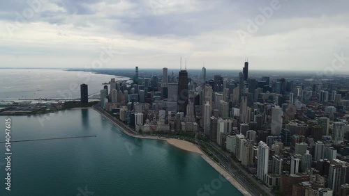 Aerial view of chicago  photo