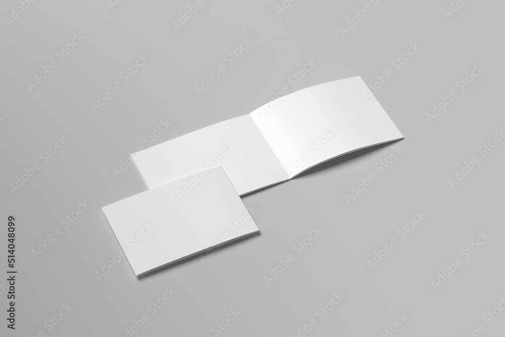 A4 MAGAZINE LANDSCAPE BLANK MOCKUP Stock Illustration | Adobe Stock