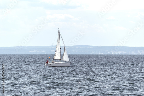 Sailing boat on the sea with blue sky © Jiri Dolezal