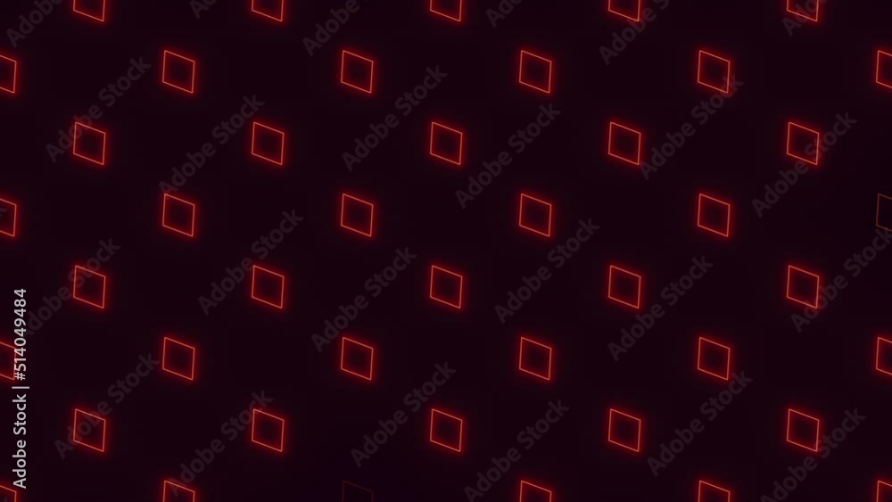 Neon red diamonds pattern with pulse effect, motion abstract business, corporate and club style background Neon red diamonds pattern with pulse effect, motion abstract business, corporate and club style background