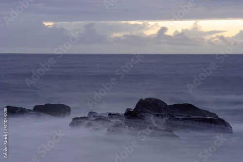 Long exposure seascape at dusk