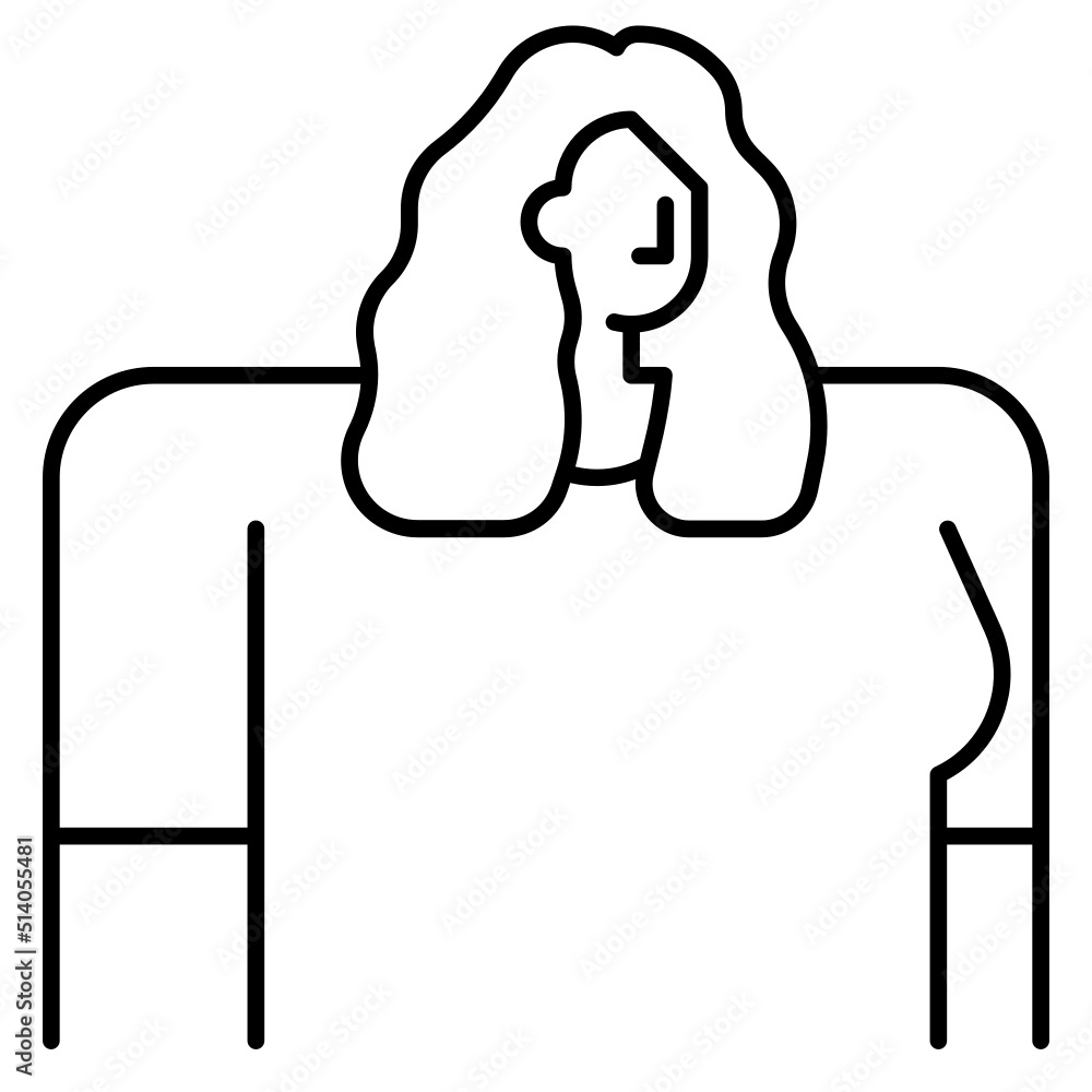 woman avatar line icon woman avatar line icon