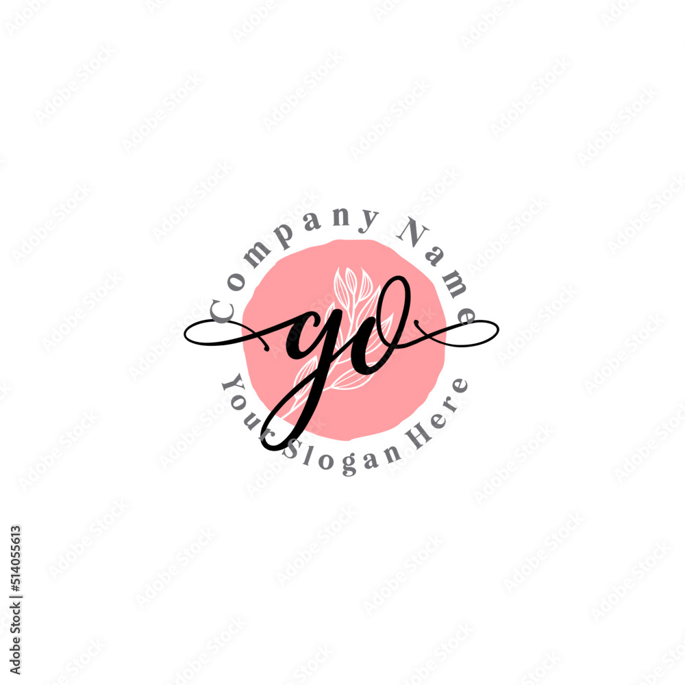 Obraz premium GO signature logo template vector 
