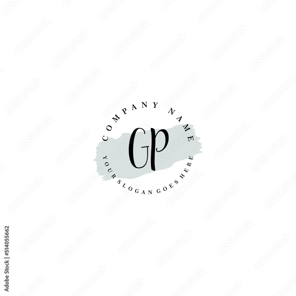 GP Beauty vector initial logo GP Beauty vector initial logo