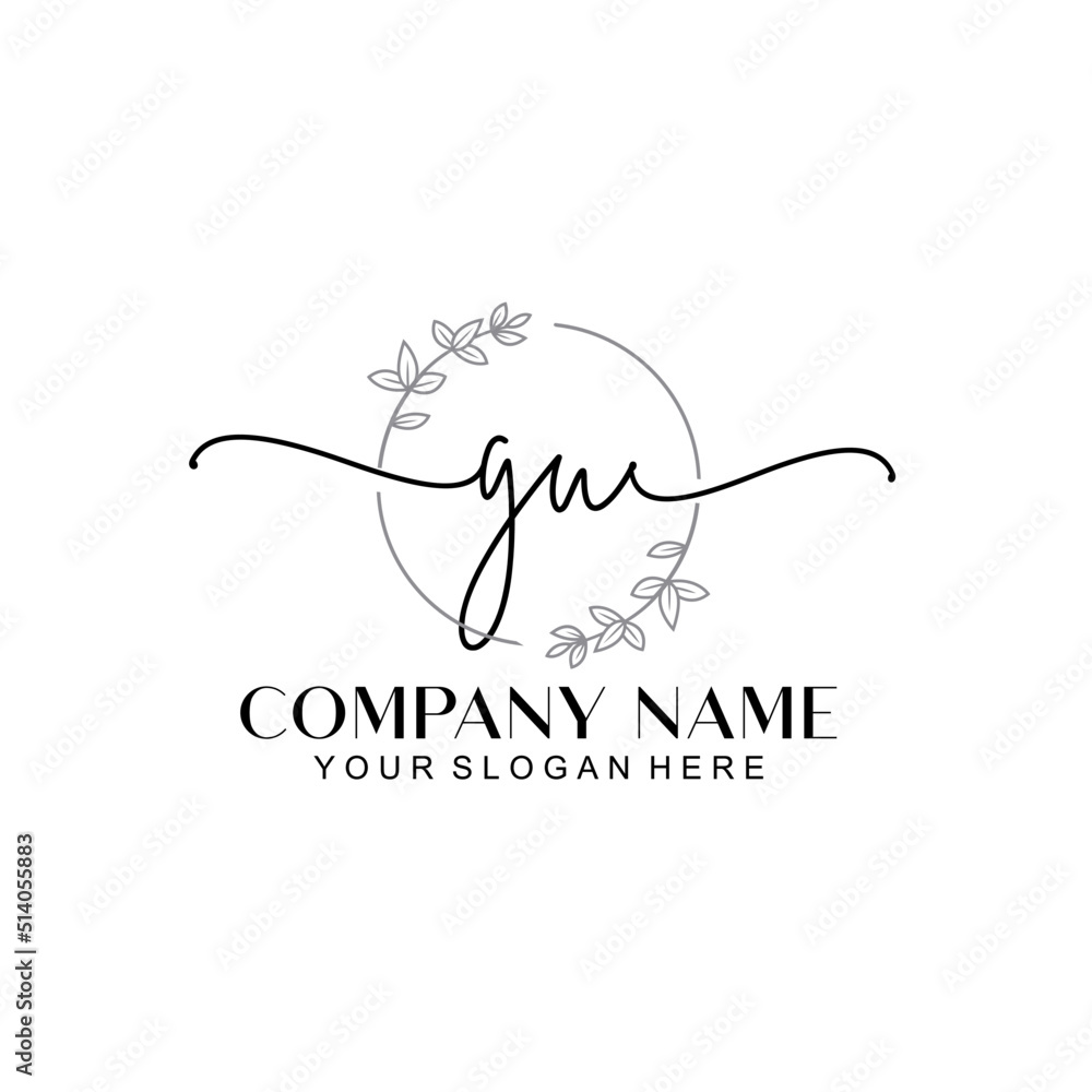 GU signature logo template vector GU signature logo template vector