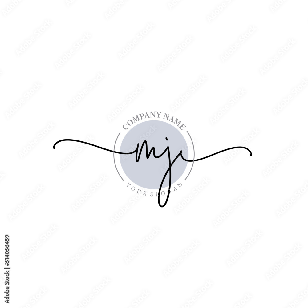 Obraz premium MJ signature logo template vector