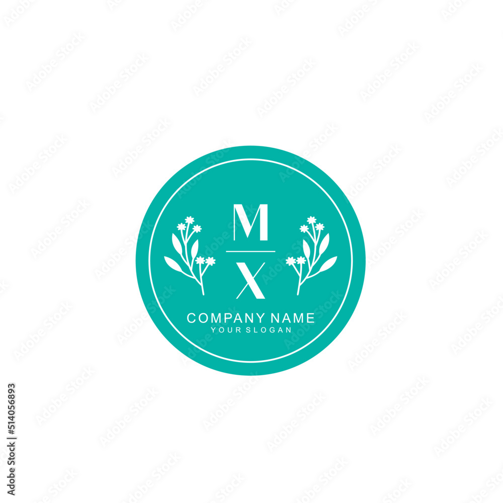MX Beauty vector initial logo