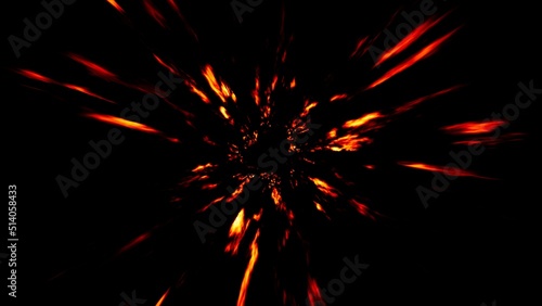Flame Streaks Energy Burst Effect