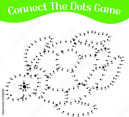 connect the dots draw game kids puzzle work sheet