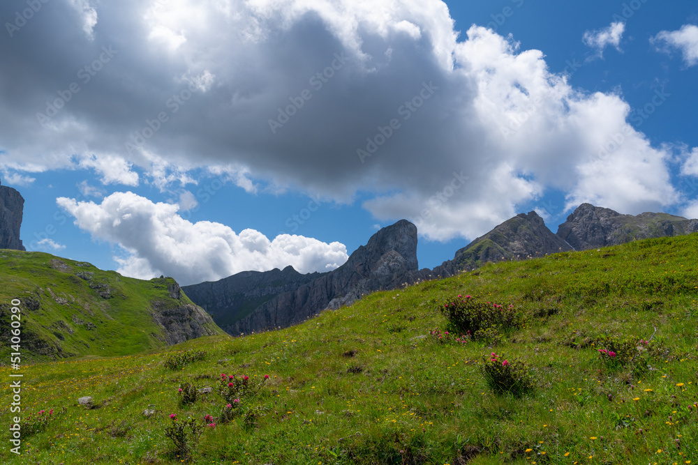 Cloudy Dolomites Gusela mountain, Passo di Giau with peak Ra Gusela. Location place Dolomiti Alps, Cortina d'Ampezzo, South Tyrol, Italy, Europe. Cloudy Dolomites Gusela mountain, Passo di Giau with peak Ra Gusela. Location place Dolomiti Alps, Cortina d'Ampezzo, South Tyrol, Italy, Europe.