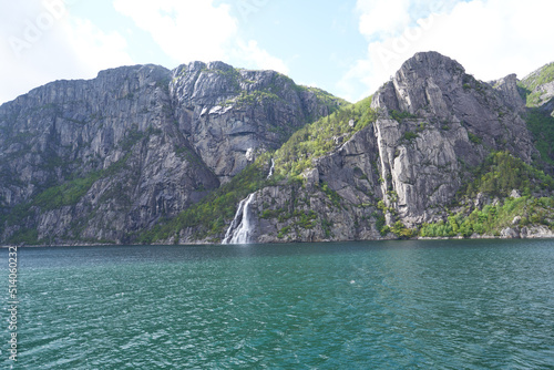 walls of Lysefjord fjord and canyon in Norway © Fizzl