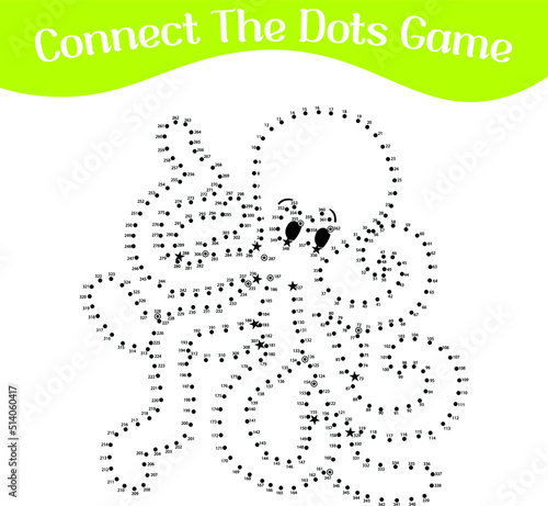 connect the dots draw game kids puzzle work sheet