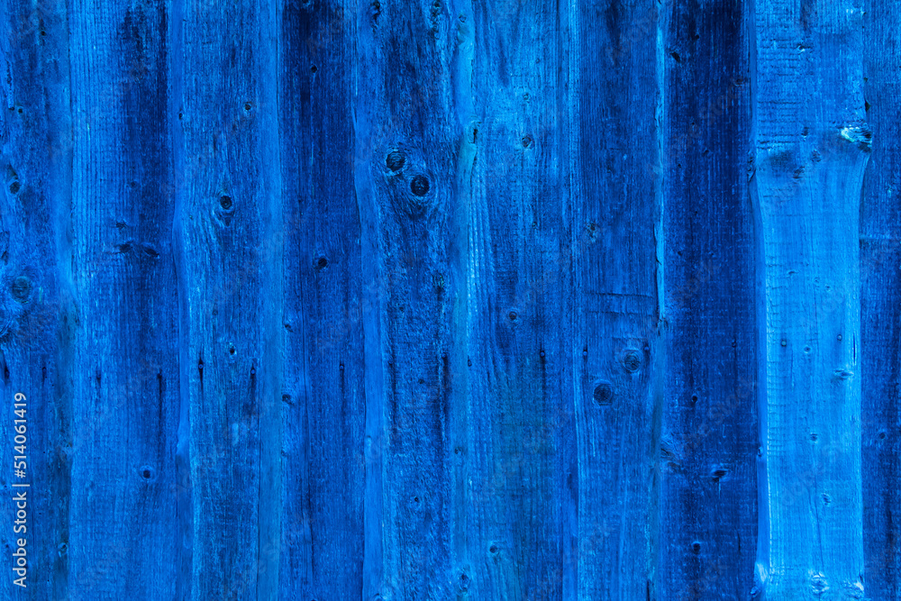 Fototapeta premium background from old wooden boards of blue color