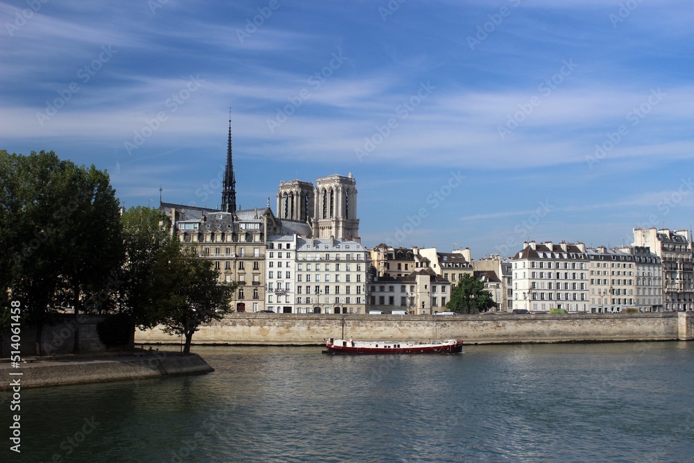 Naklejka premium Île de la Cité and the Notre Dame, Paris.