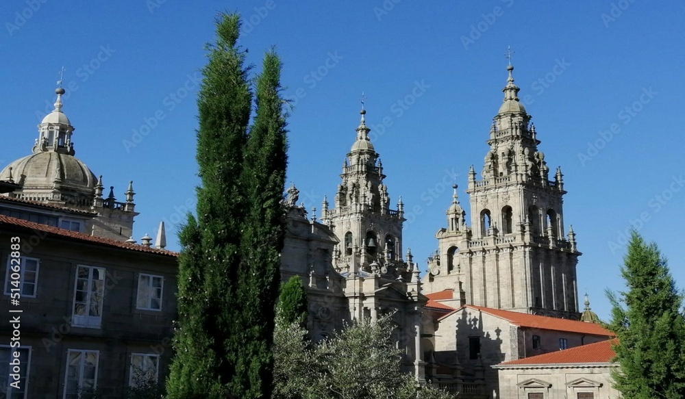 Fototapeta premium Torres de la Catedral de Santiago de Compostela, Galicia