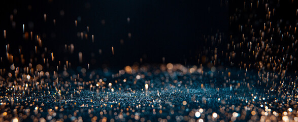 Abstract of christmas and bokeh light with glitter background
