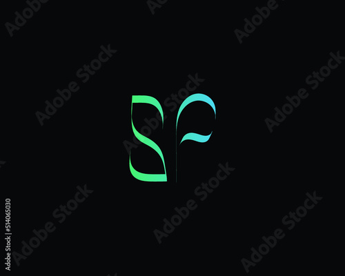 Creative SF Letter Logo Design Vector 