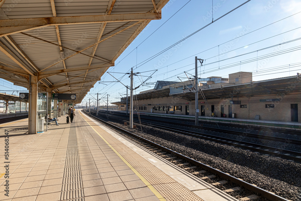 Ciudad Real, Spain. The Estacion de Ciudad Real (Ciudad Real railway station), main train station of the city, located on the AVE high-speed rail line