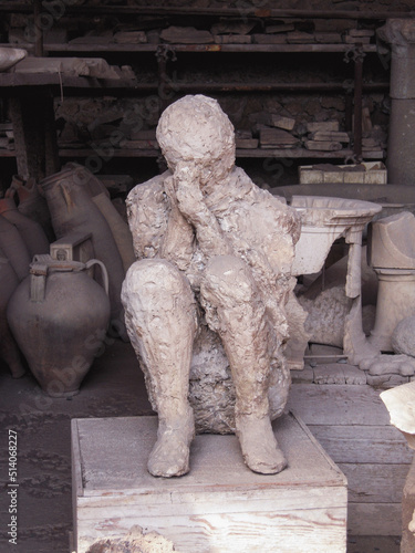 Pompeii, preserved ash people from Mount Vesuvius photo