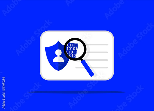 Illustration about personal data protection and cybersecurity