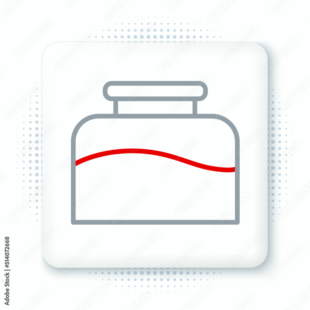 Line Inkwell icon isolated on white background. Colorful outline concept. Vector Line Inkwell icon isolated on white background. Colorful outline concept. Vector