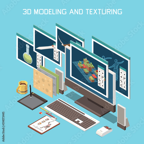 Game Development And Modeling Concept