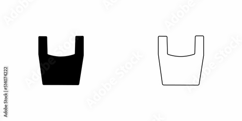 Crop top. Clothing vector icon.