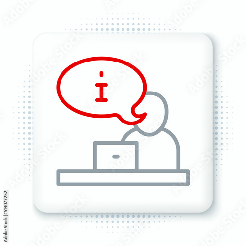 Line Television report icon isolated on white background. TV news. Colorful outline concept. Vector