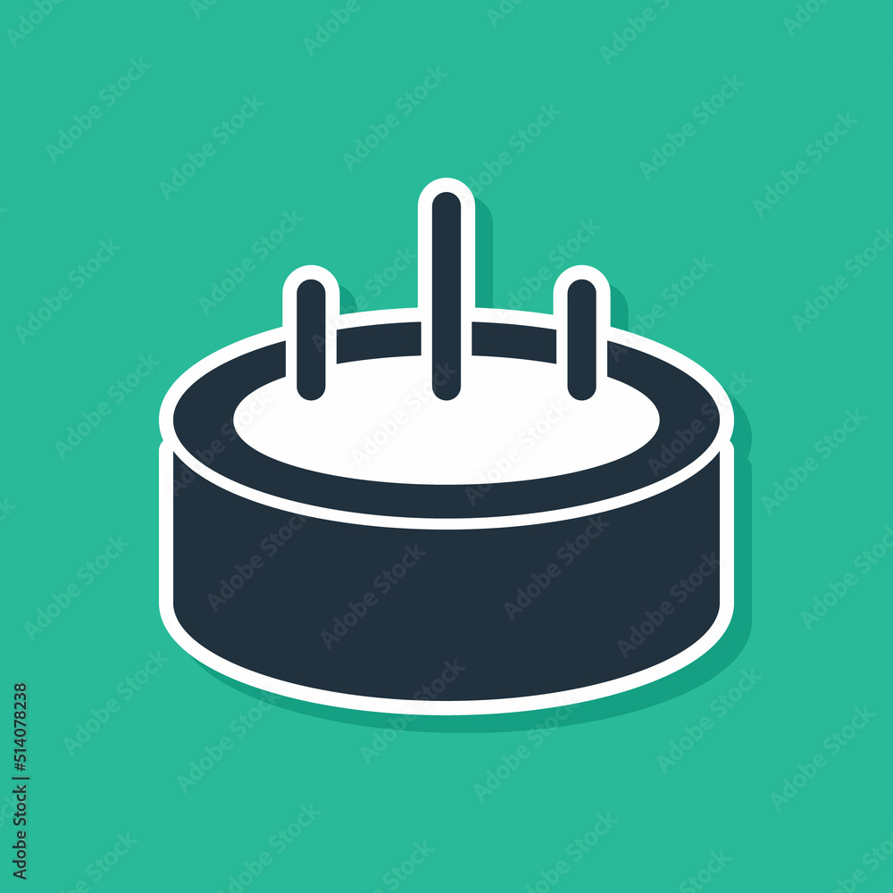 Blue Swimming pool with ladder icon isolated on green background. Vector Blue Swimming pool with ladder icon isolated on green background. Vector