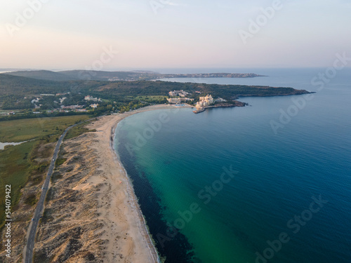 Aerial view of The Driver Beach (Alepu) near resort of Dyuni, Bulgaria photo