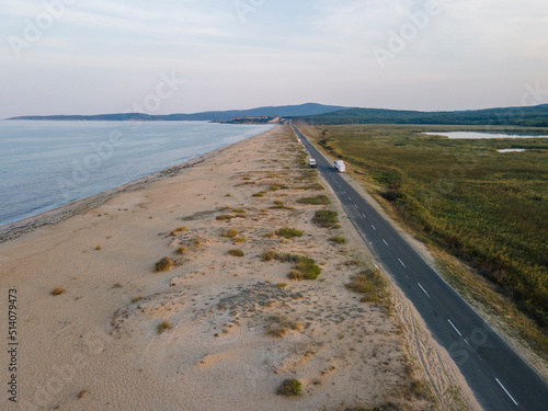 Aerial view of The Driver Beach (Alepu) near resort of Dyuni, Bulgaria