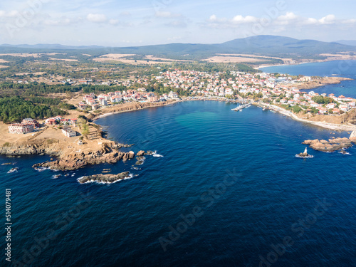 Amazing Aerial view of town of Ahtopol, Bulgaria