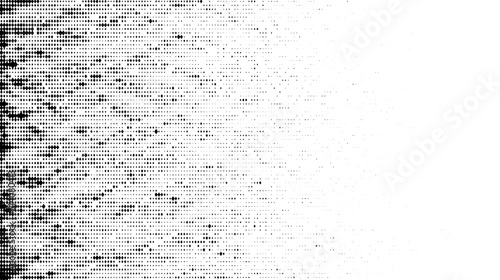 Halftone grunge bitmap texture. Comic style pixel grain background. Pop art faded textured frame. Speckle gradient effect. Dotted particles print wallpaper. Pixelated backdrop.