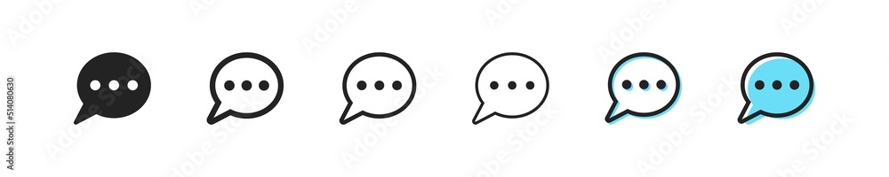 Talk icon. Speech vector symbol. Simple outline chat icons. Bubble message icons set. A dialog box, web icon. Talk icon. Speech vector symbol. Simple outline chat icons. Bubble message icons set. A dialog box, web icon.