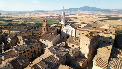 Pienza, Italy - Aerial climbing approach