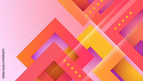 Abstract orange and pink background. Vector abstract graphic design banner pattern presentation background web template.